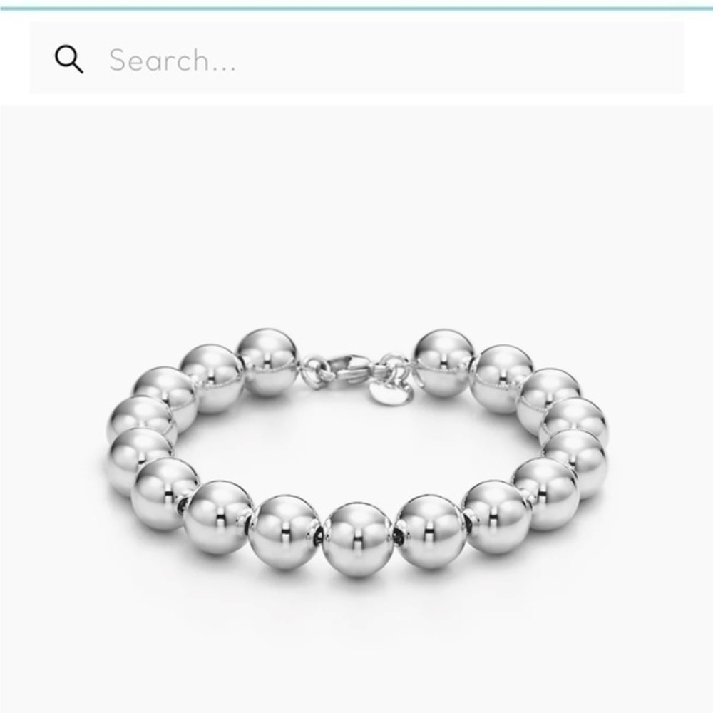 TIFFANY CO STERLING SILVER BALL BRACELET (20.19 GRAMS) 7.25 INCHES